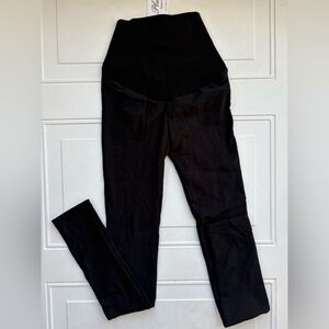 NWT Plush Apparel Fleece Lined Maternity Leggings Size XS Black